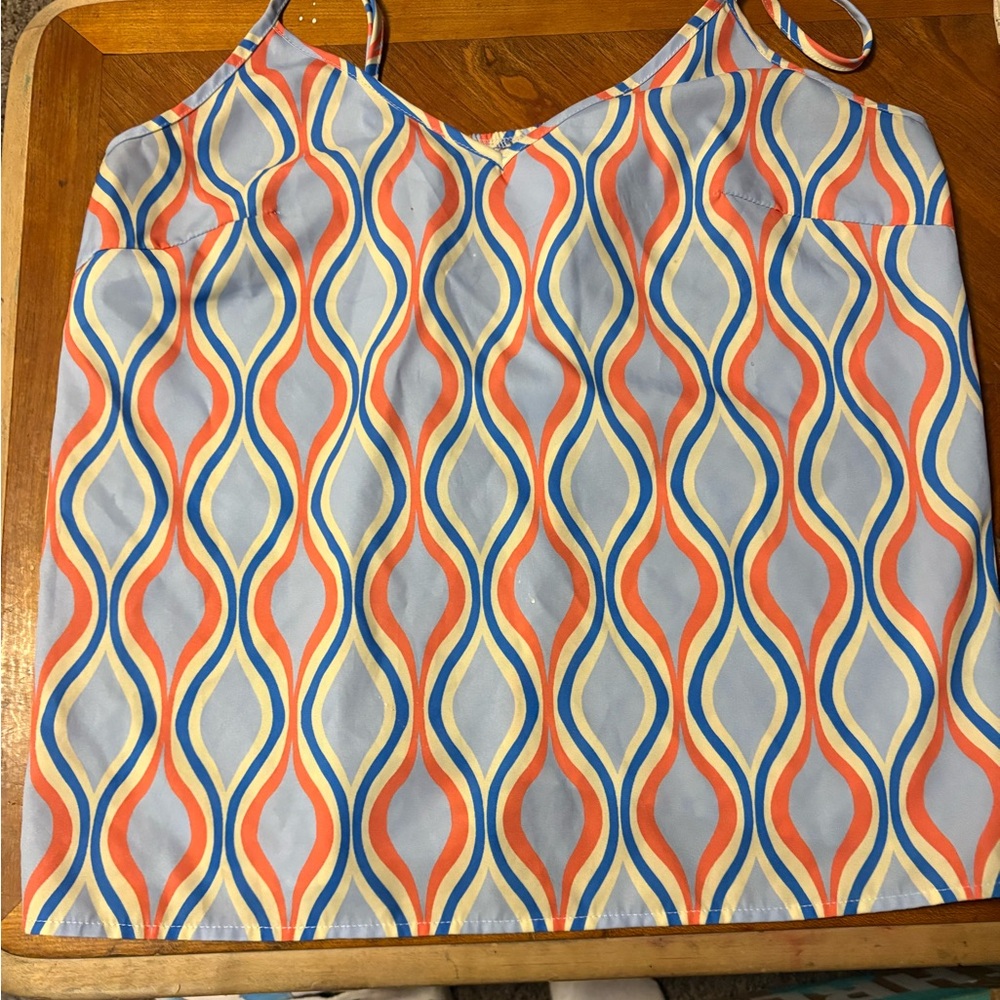 Colorful Geometric Patterned Tank Top